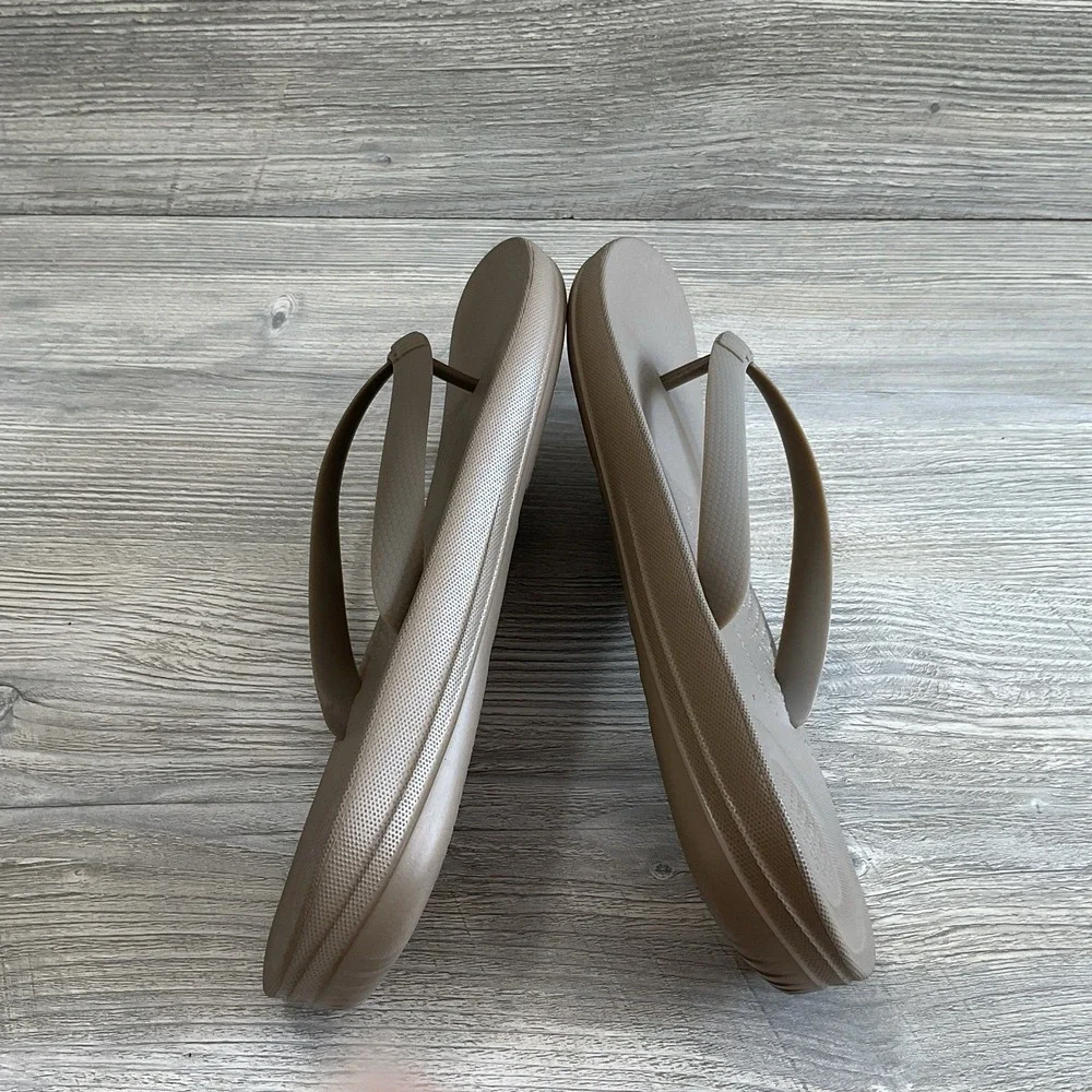 Fitflop Mens Flip Flops Timberwolf IQushion Ergonomic Arch Support Size 12.5
